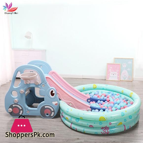 Baby Slide With Basketball Box Combination Children Indoor Home Kindergarten Baby Playground Children Kids Outdoor Indoor Toy|Toy Sports