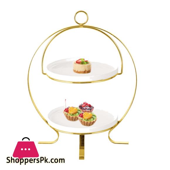 Brilliant Round Cake Stand 2 - Tier - 8 . 25 Plate Size - BR04033