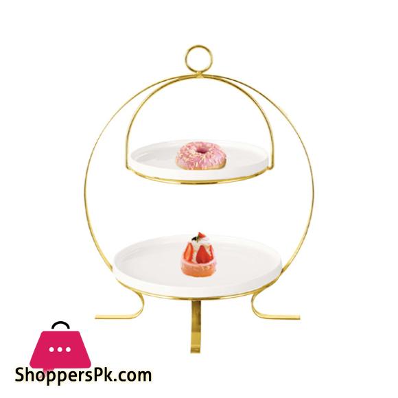 Brilliant Round Cake Stand 2 - Tier - 8 Inch 10 Plate Size - BR04035