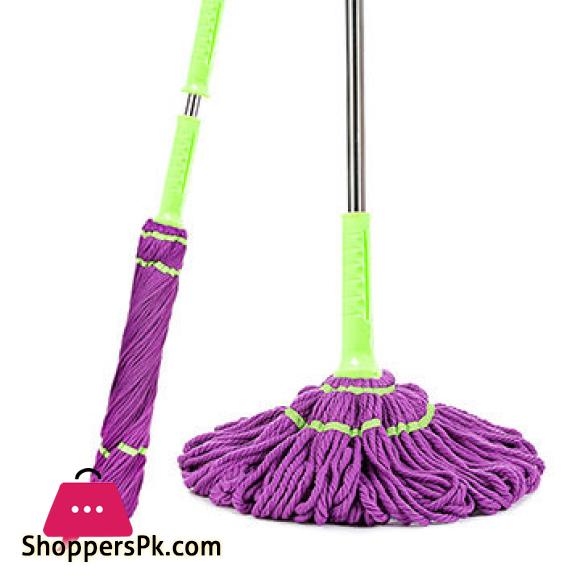 Easy Self Wringing Twist Mop Microfiber Squeeze Mop Replacement Mop Head Dry & Wet Mop For Hardwood Tile & Floor Cleaning