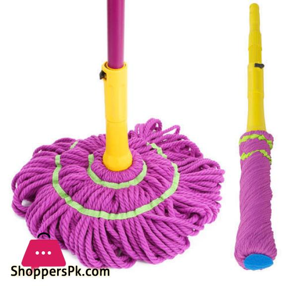 Easy Self Wringing Twist Mop Microfiber Squeeze Mop Replacement Mop Head Dry & Wet Mop For Hardwood Tile & Floor Cleaning
