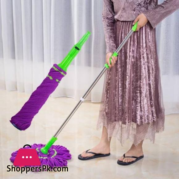 Easy Self Wringing Twist Mop Microfiber Squeeze Mop Replacement Mop Head Dry & Wet Mop For Hardwood Tile & Floor Cleaning