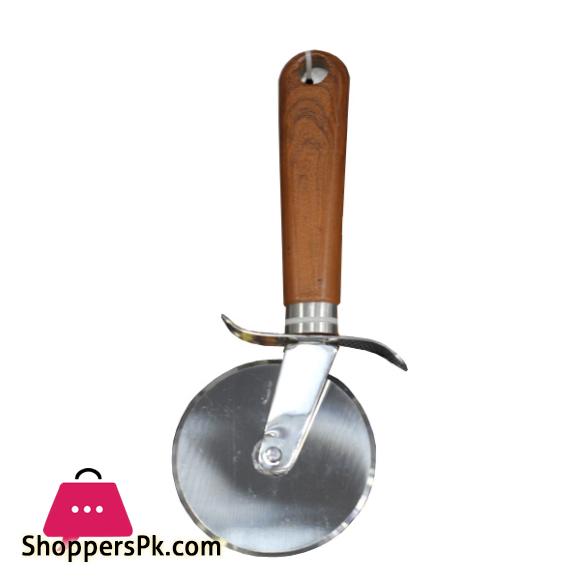 Elegant Wood Handle Pizza Cutter Wheel - ET86003