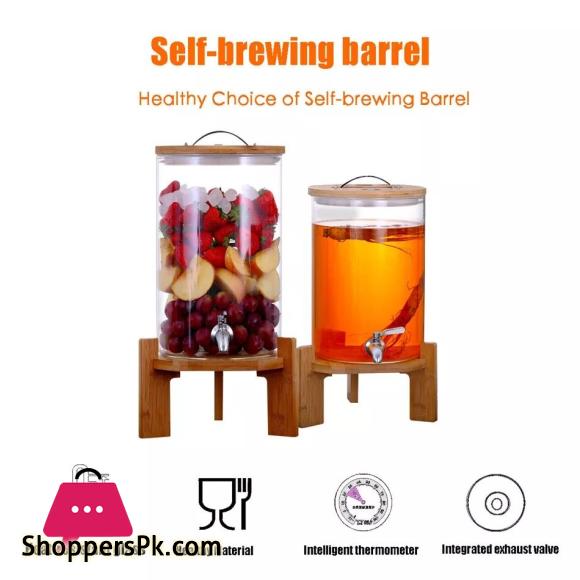 Glass Drink Dispenser with Spout Stainless Steel Beverage Dispenser with Stand for Parties Lemonade Stand for Tea Coffee Cold Milk Water Juice in Parties Offices Weddings - 11-Liter