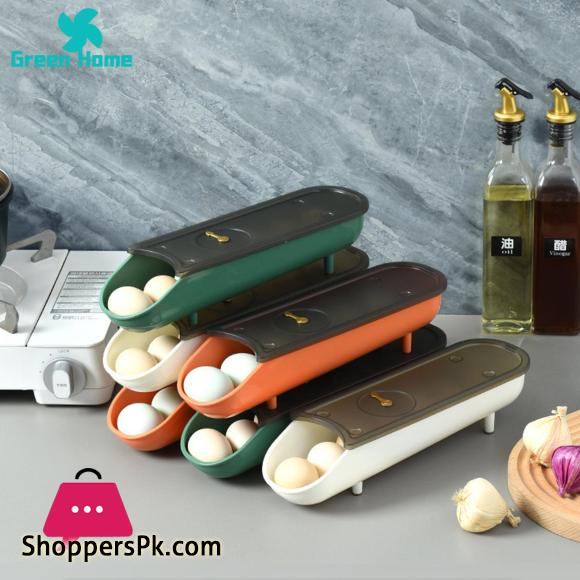 Green Home Egg Storage Container Food Grade Ergonomic Design Egg Storage Container