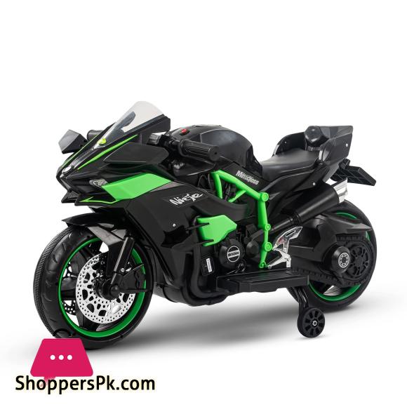 Kawaski Ninja H2R Battery Operated Bike for Kids Rechargeable Bike Electric Ride on Bike Battery Operated Kids Bike for Boys Girls 2 to 10 Years