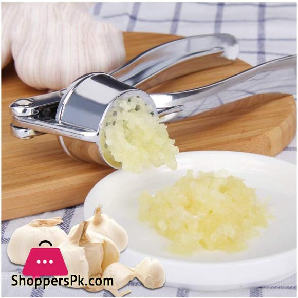 Kitchen Garlic Press Ginger Squeezer Ergonomic Handle Stainless Steel Garlic Hand Tool for Professional Restaurant Hotel Home Kitchen Helper Masher Slicer