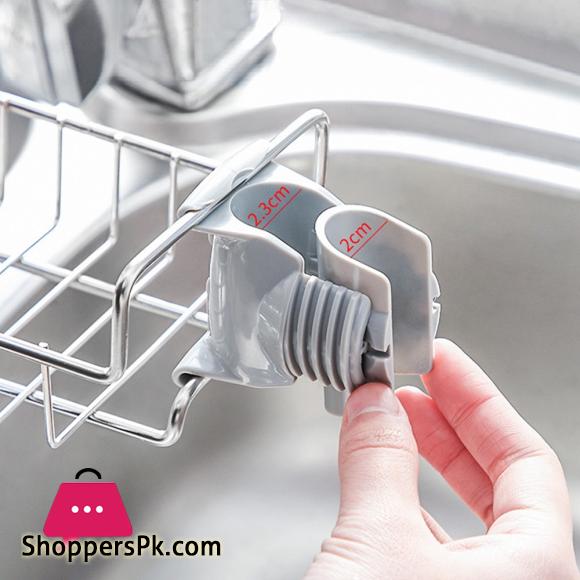 Kitchen Sink Hanging Faucet Shelf Drain Rack Sponge Dish Cloth Holder Storage Rack Organizer