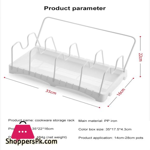 Multi-Funtion Pot Pan Storage Rack Pot Frying Pan Lid Storage Rack Organizer Kitchen Cookware Holder Pans Holder