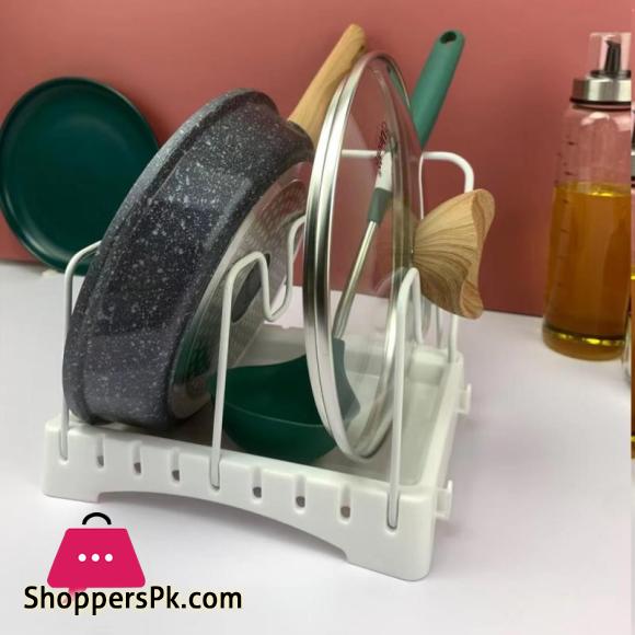 Multi-Funtion Pot Pan Storage Rack Pot Frying Pan Lid Storage Rack Organizer Kitchen Cookware Holder Pans Holder