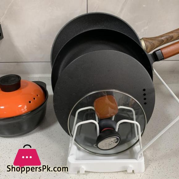 Multi-Funtion Pot Pan Storage Rack Pot Frying Pan Lid Storage Rack Organizer Kitchen Cookware Holder Pans Holder