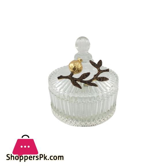Orchid Candy Bowl with Lid Gold + Silver - WB930
