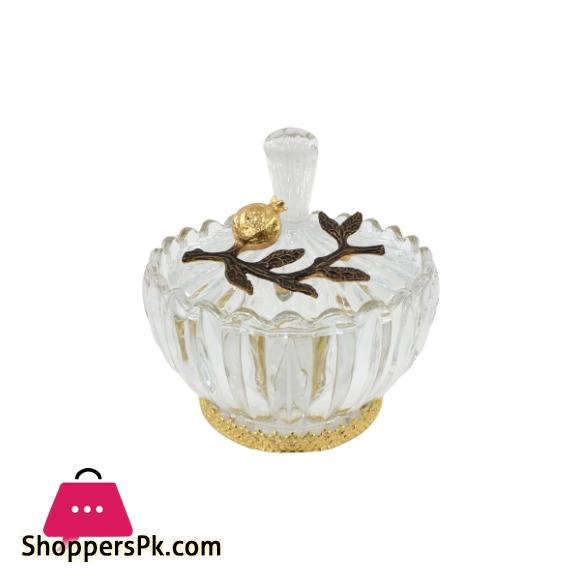 Orchid Candy Bowl with Lid Gold – WB950