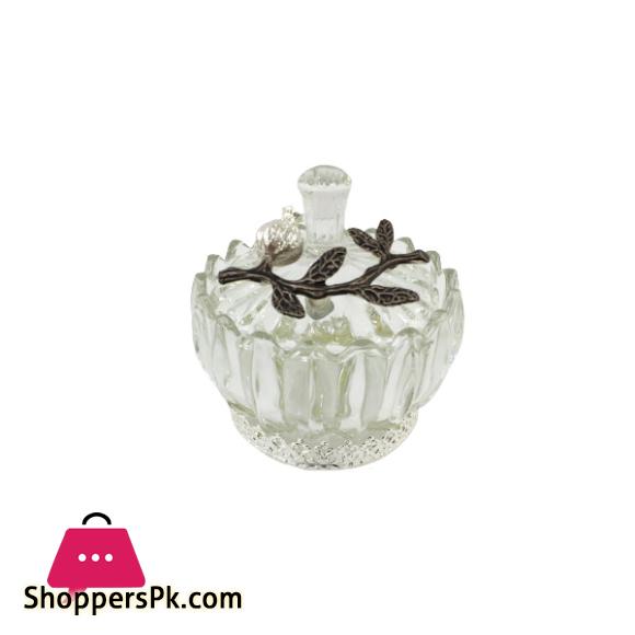 Orchid Candy Bowl with Lid Silver - WB949