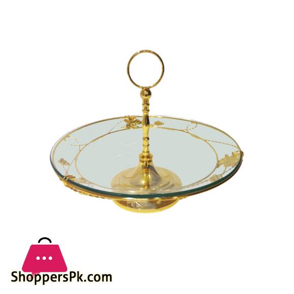 Orchid Golden Plated Glass Pastry Stand - CD5201