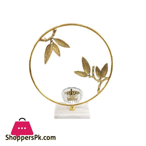 Orchid Ring Candle Stand Gold - WB891