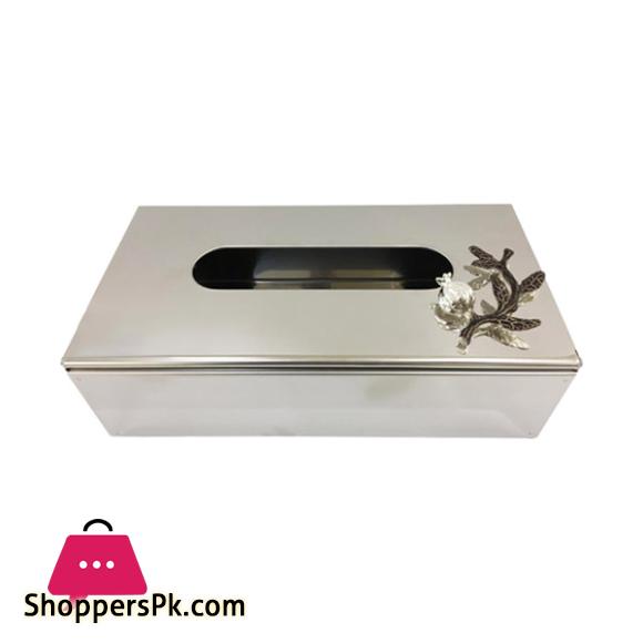 Orchid Silver Plated Tissue Box Twing - WB924