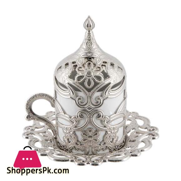 Osena Coffee Cup Pewter Metal Cermic Cup Turkey Made 358-11
