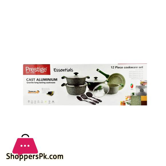 Prestige Essential Granite Cookware Set of 12 Pcs Green - 80963