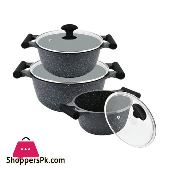 Prestige Essential Granite Cookware Set of 6 Pcs - 80970