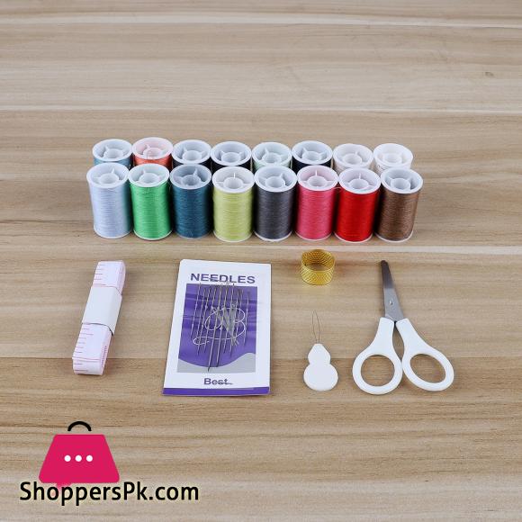 Sewing Box For Home Tools Cord Scissors Pins & Needles Double Layer Storage Sewing Box