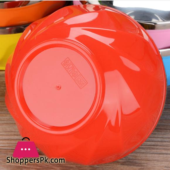 Stainless Steel Bowl Double Wall Thickened Bowls Tableware Kitchen Dinnerware Rice Fruit Soup Bowl Pack of 4 Pc - 14CM