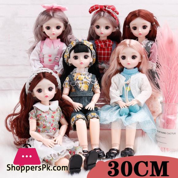 Super cute 30cm Barbie doll girl princess dress up toy bjd doll Ye Luoli birthday gift anak patung barbie doll toys girl