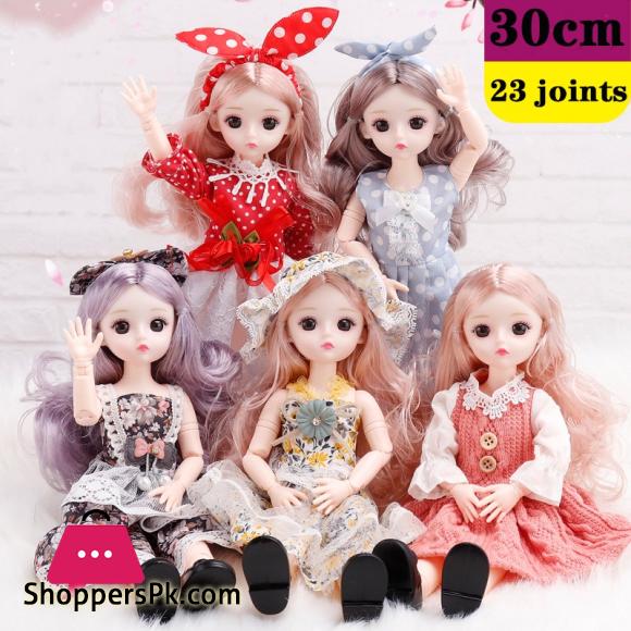 Super cute 30cm Barbie doll girl princess dress up toy bjd doll Ye Luoli birthday gift anak patung barbie doll toys girl