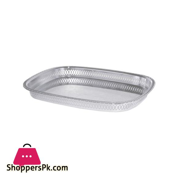 Zolten Rectangle Tray Small Silver - ZL2013649