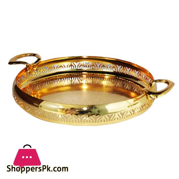 Zolten Round Serving Tray Gold - ZL2013659