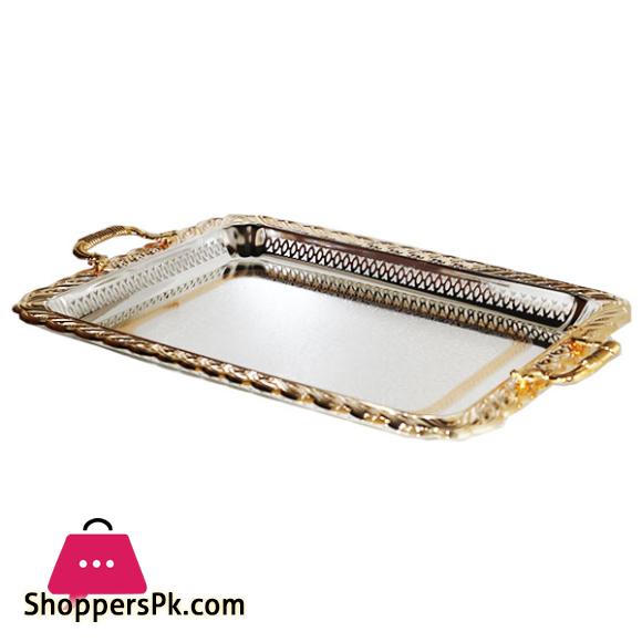 Zolten Round Tray Stainless Steel Gold - ZL2013656