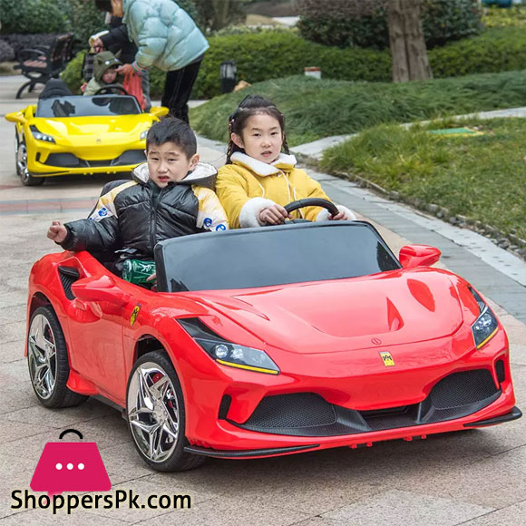 Double Open Doors Children Electric Car Oversized Two Seater Can Ride Adult 24V Battery Two Seat Ride on kids Car in Pakistan