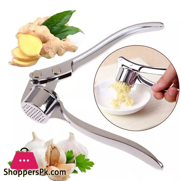 Kitchen Garlic Press Ginger Squeezer Ergonomic Handle Stainless Steel Garlic Hand Tool for Professional Restaurant Hotel Home Kitchen Helper Masher Slicer
