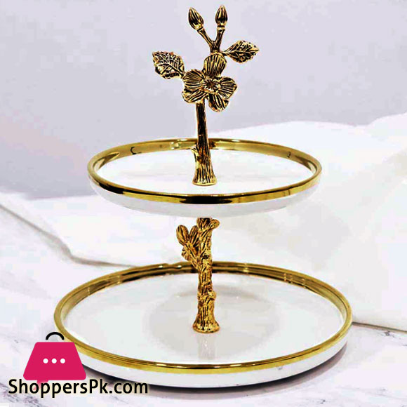 Orchid 2 Tier Cake and Cupcake Stand for Birthdays Wedding Party Dessert Holder Stand WB982
