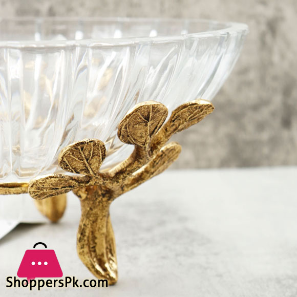 Orchid Serving Bowl Medium Gold - WB998