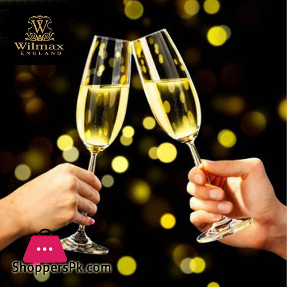 Wilmax Champagne Flute Glass 230ML - Set of 6 - WL‑888027-6A