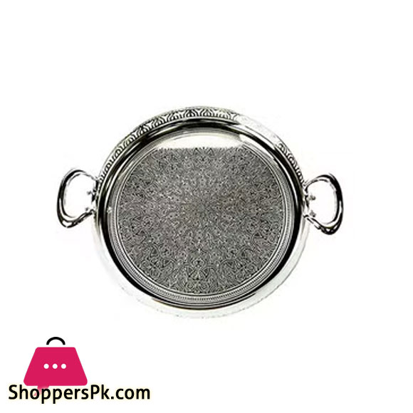 Zolten Round Serving Tray Silver - ZL2013662