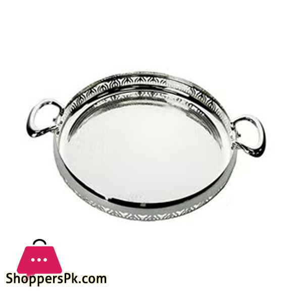 Zolten Round Serving Tray Silver - ZL2013662
