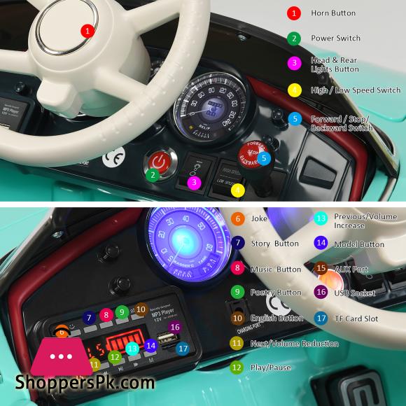 12V BMW 507 Licensed Electric Kids Ride On Retro Car RC w/Music & Lights
