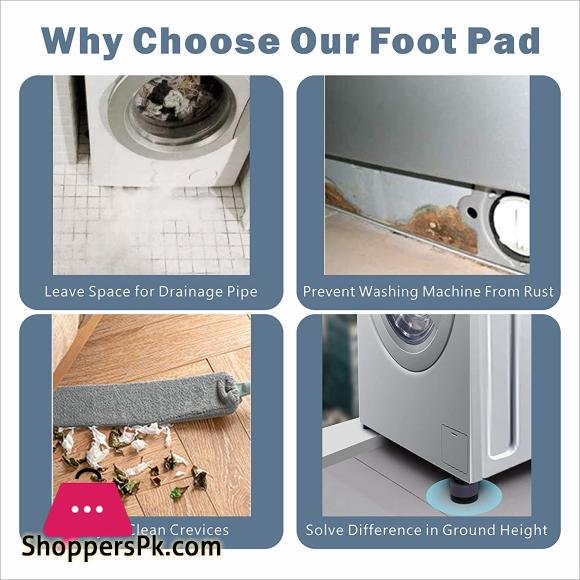 4Pcs Shock Pad Universal Anti Vibration Feet Pads Washing Machine Rubber Mat Anti Vibration Pad Dryer Refrigerator Base Fixed Non Slip Pad Furniture Pads