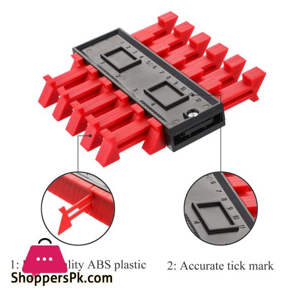 5 inch Irregular Contours Gauge Arc Ruler Plastic Gauge Contour Profile Scale Template Scale Tiling Laminate