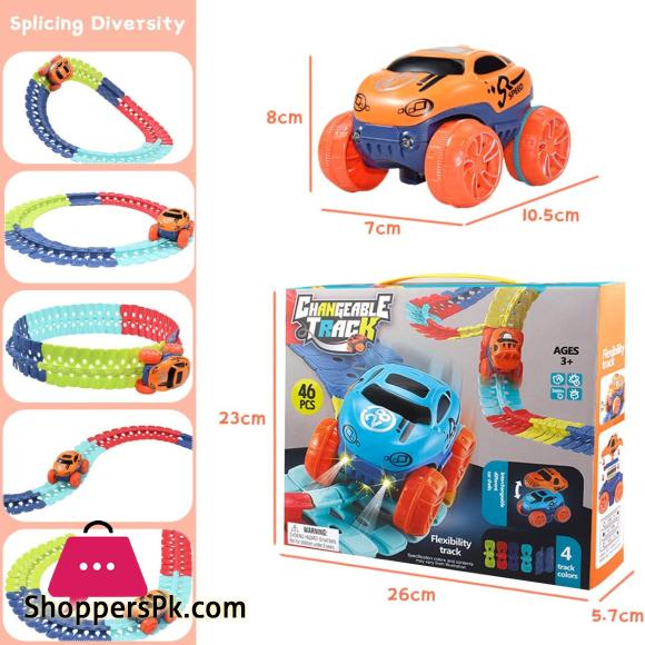 Anti-Gravity Race Car Tracks - Led Light Track Car - Race Track For Boys Car Toys For 5+ Year Old Girls And Boys