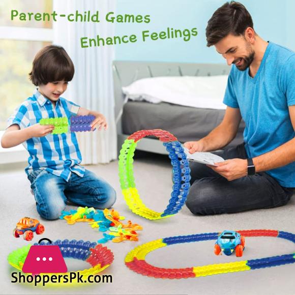 Anti-Gravity Race Car Tracks - Led Light Track Car - Race Track For Boys Car Toys For 5+ Year Old Girls And Boys