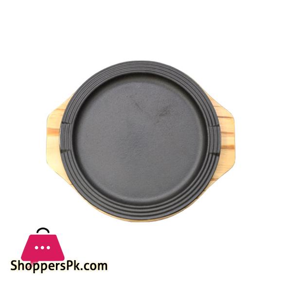 Cast Iron Corner Line Sizzler Plate Large 10 Inch S0006