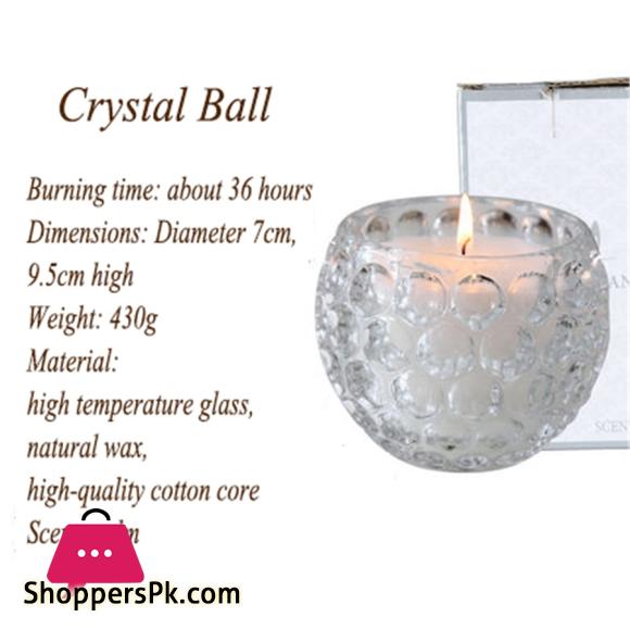 Crystal Ball Glass T.Light Candle Holder Birthday Decorative Candles Holder 3 x 3 Inch 1- Pcs