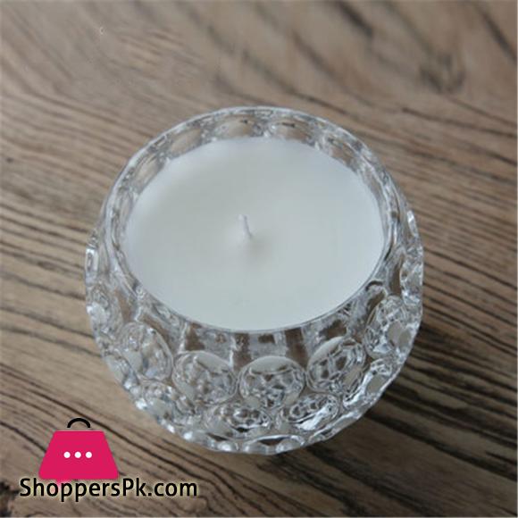 Crystal Ball Glass T.Light Candle Holder Birthday Decorative Candles Holder 3 x 3 Inch 1- Pcs