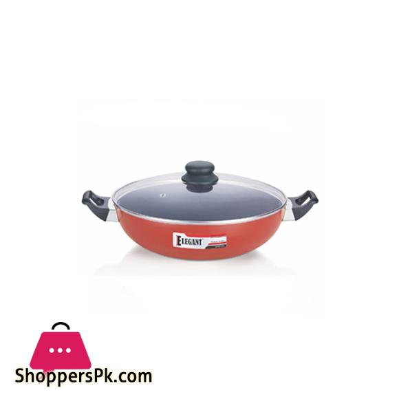 Elegant Prima Double Handle Wok with Glass Lid 22CM – EK678622