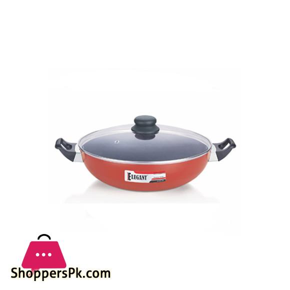 Elegant Prima Double Handle Wok with Glass Lid 24CM – EK678624