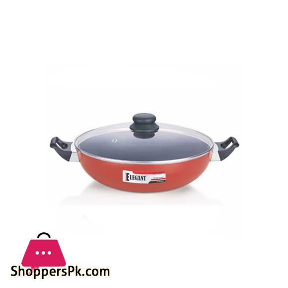 Elegant Prima Double Handle Wok with Glass Lid 26CM – EK678626