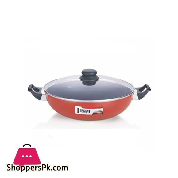 Elegant Prima Double Handle Wok with Glass Lid 28CM – EK678628
